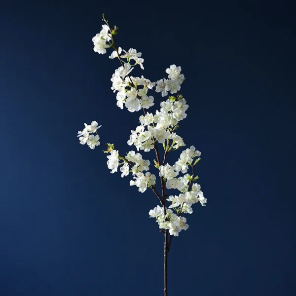 Cherry blossom long branch pink room decor artificial flowers bedroom decoration flores deco mariage wedding white floral - Image 3