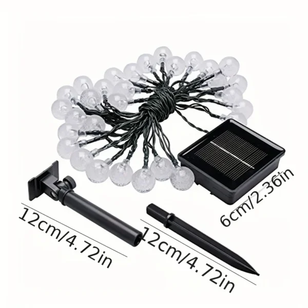 1pc Solar Crystal Ball Fairy String Lights 5M20L Outdoor Waterproof Christmas Decoration Camping Fairy Garland Garden Party - Image 5