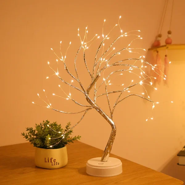 Tabletop Tree Lights bright Tree Lamp DIY Decorative LED Night Light for Gift Party Holiday Gift Winter Home Decor
