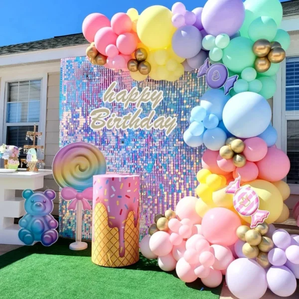 Macaron Rainbow Balloon Garland Arch Kit Girls Pastel Wedding Birthday Party Decor 1st Birthday Kids Baby Shower Latex Baloons - Image 2