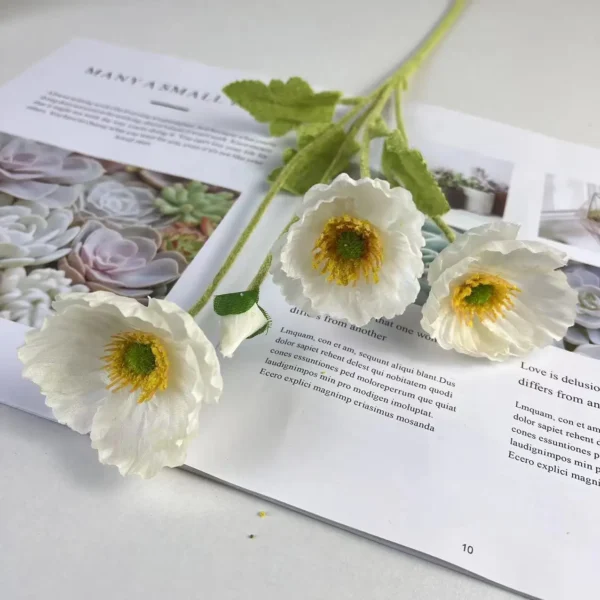 Artificial Poppy Flowers Bouquet Silk Fake Flowers For Home Decor Garden Marriage Party Wedding Decoration DIY Vase Accessories - Image 2