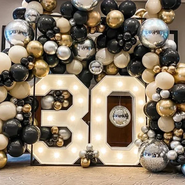 91.5cm Giant Led Light Birthday Number Figure 1st Birthday Anniversary Wedding Baby Shower Decor 30 40 50 Birthday Number Frame - Image 4