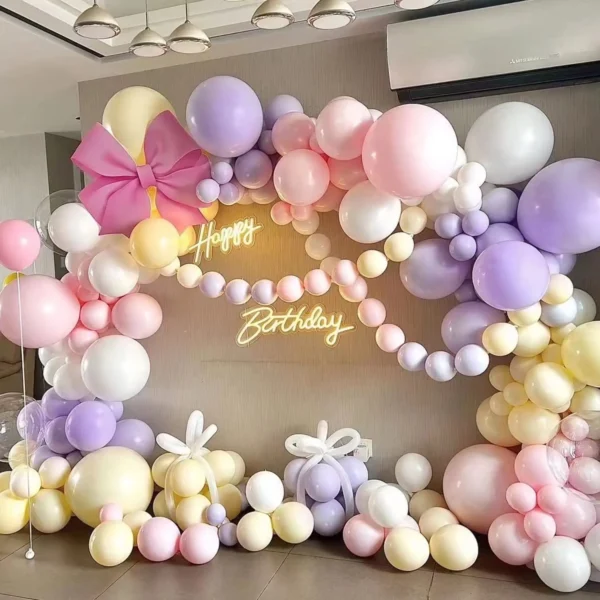 Macaron Rainbow Balloon Garland Arch Kit Girls Pastel Wedding Birthday Party Decor 1st Birthday Kids Baby Shower Latex Baloons - Image 4