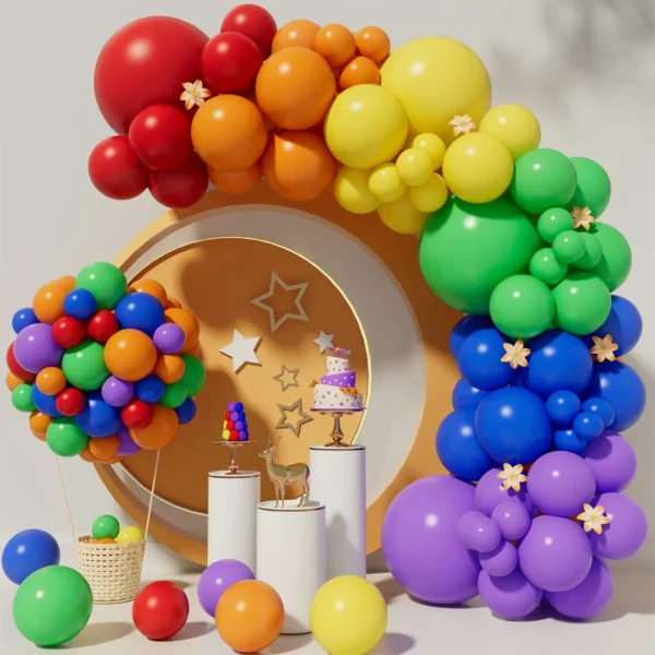Colorful Rainbow Balloon Garland Arch Kit Multicolor Latex Ballons Decoration Wedding Birthday Decor Kid Baby Shower Favor Party - Image 4