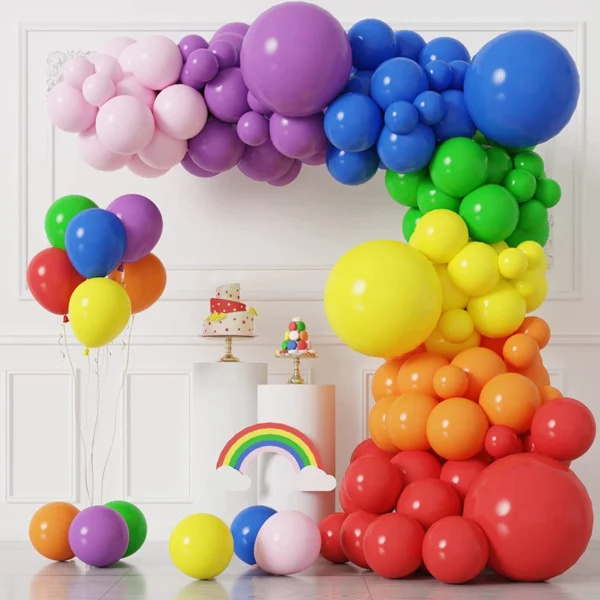 Colorful Rainbow Balloon Garland Arch Kit Multicolor Latex Ballons Decoration Wedding Birthday Decor Kid Baby Shower Favor Party - Image 6
