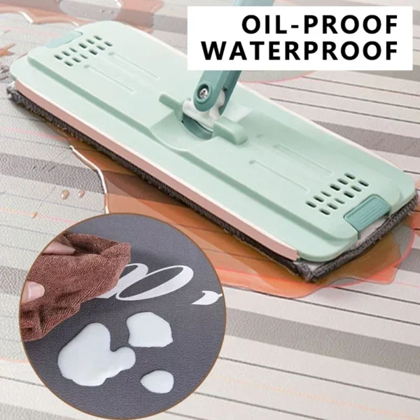 Large Kitchen Carpet Pvc Waterproof Leather Floor Mat Anti-slip Oil-proof Foot Mats Retro American Home Decoration Rug 주방 카펫 - Image 5