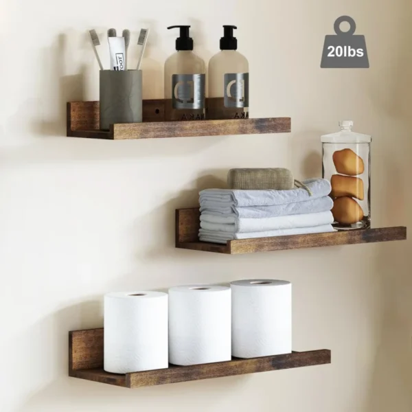 Floating Shelves, 6 Sets of Wall Mounted Shelves Home, Modern Picture Ledge Shelves Living Room, Bedroom, Bathroom - Image 2