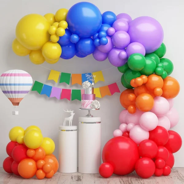 Colorful Rainbow Balloon Garland Arch Kit Multicolor Latex Ballons Decoration Wedding Birthday Decor Kid Baby Shower Favor Party - Image 5